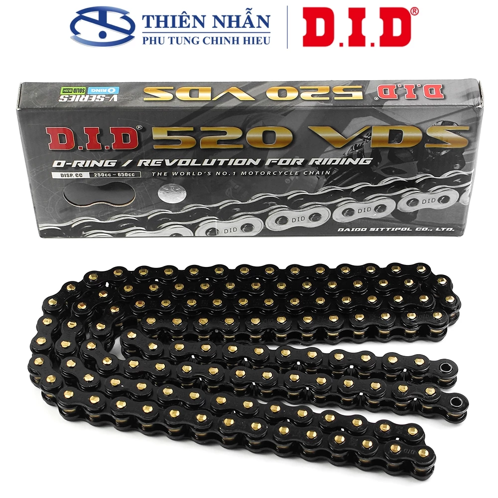 Sên moto DID 520VDS-120ZB O-Ring (PEB&PRG) (250-650cc)